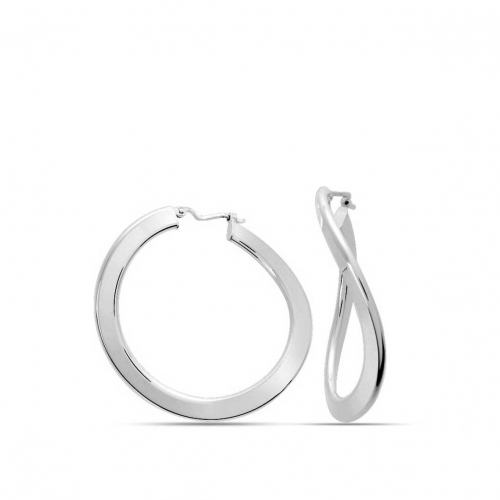 Boucles d'oreilles Cr�oles Syst�me Vector 25 mm - Fil 3.8 x 2 mm