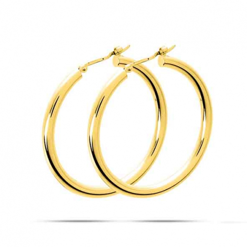 Boucles d'oreilles Cr�oles Syst�me Vector 30 mm - Fil 3.5 mm