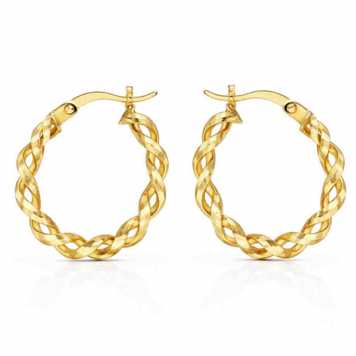 Boucles d'oreilles Cr�oles Torsad�es