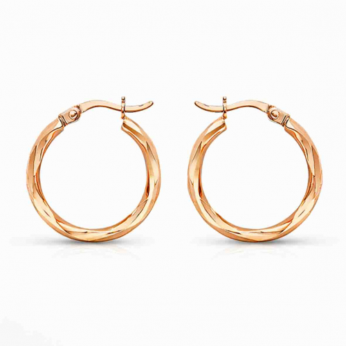 Boucles d'oreilles Cr�oles Torsad�es