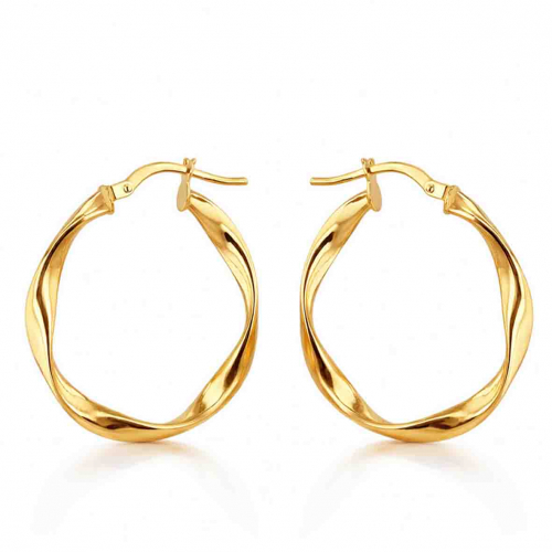 Boucles d'oreilles Cr�oles Torsad�es