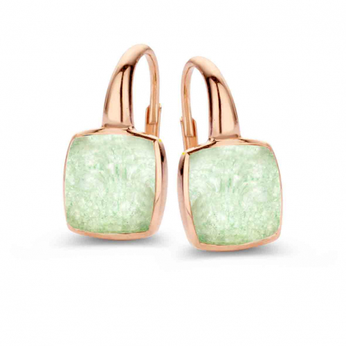 Boucles d'oreilles Cristal de Roche sur Aventurine - One More