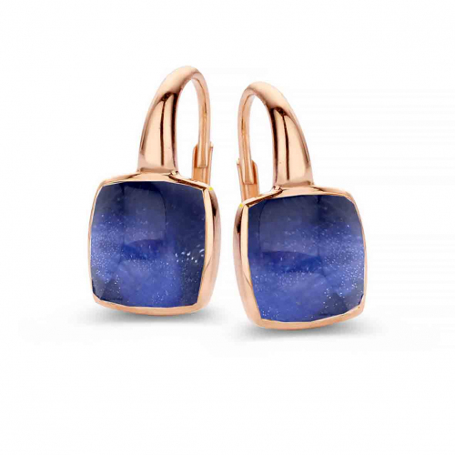 Boucles d'oreilles Cristal de Roche sur Sodalite - One More
