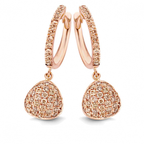 Boucles d'oreilles diamants Bruns One More