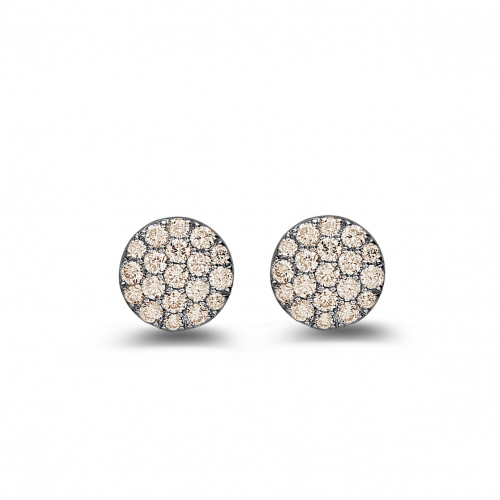 Boucles d'oreilles diamants Bruns One More