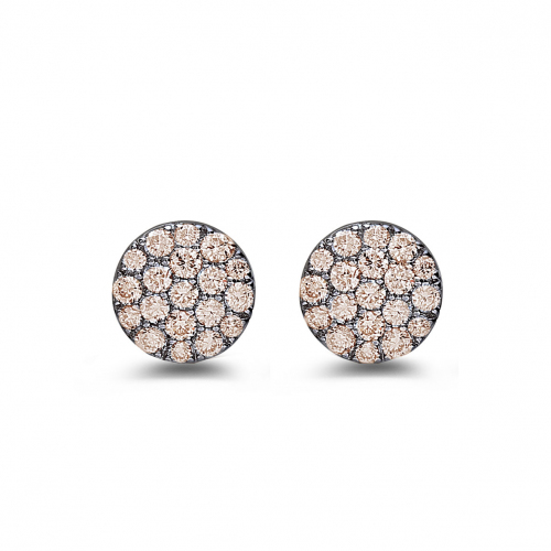 Boucles d'oreilles diamants Bruns One More