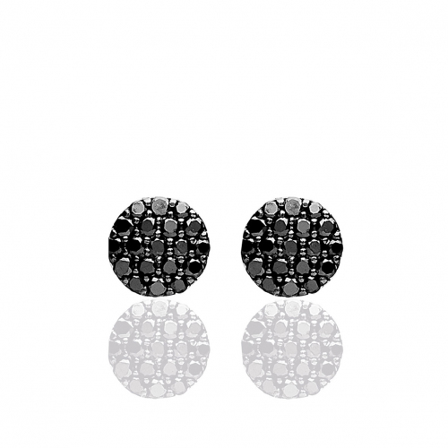 Boucles d'oreilles diamants Noirs One More