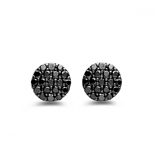 Boucles d'oreilles diamants noirs One More