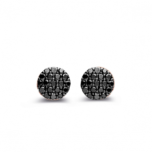 Boucles d'oreilles diamants Noirs One More