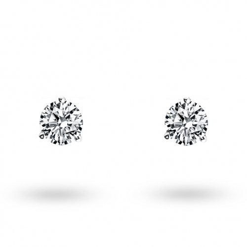 Boucles d'oreilles Diamants sertie 3 griffes