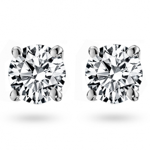 Boucles d'oreilles Diamants sertie 4 griffes systme Alpa