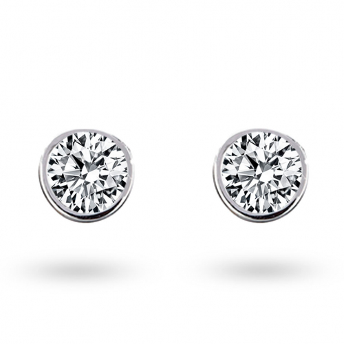 Boucles d'oreilles Diamants sertie clos  systme Alpa