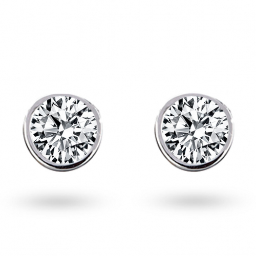 Boucles d'oreilles Diamants sertie clos systme Alpa