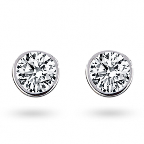 Boucles d'oreilles Diamants sertie clos systme Alpa