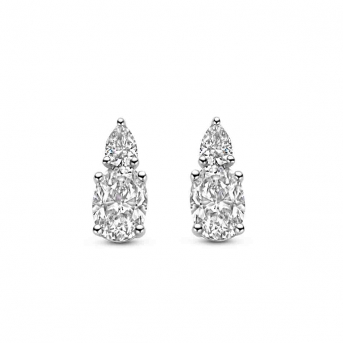 Boucles d'oreilles en argent serties d' Oxydes - Naiomy