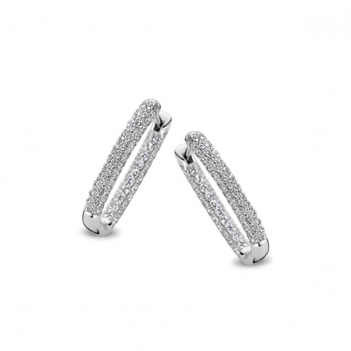 Boucles d'oreilles en argent serties d'oxydes- Naiomy