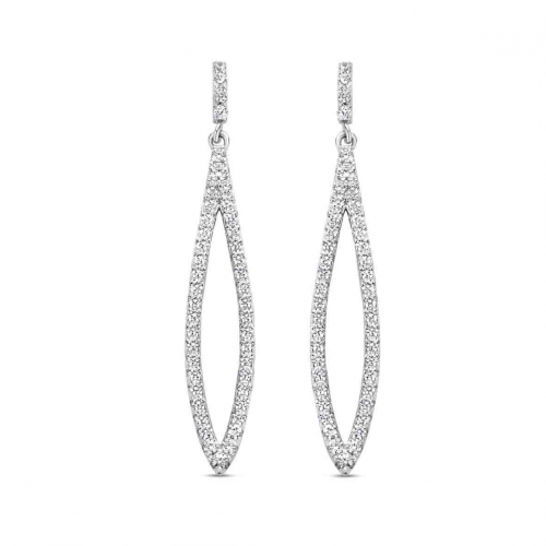 Boucles d'oreilles en argent serties d' Oxydes - Naiomy