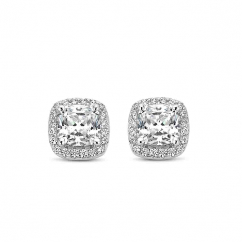 Boucles d'oreilles en argent serties de zirconium Naiomy Silver