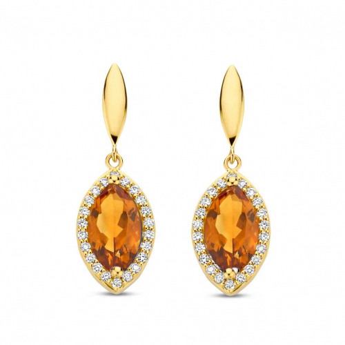 Boucles d'oreilles Etna - Citrine Orange - One More