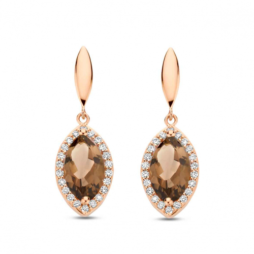 Boucles d'oreilles Etna - Quartz Fum - One More
