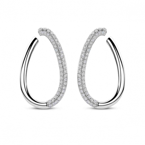 Boucles d'oreilles ovale oxydes- Naiomy