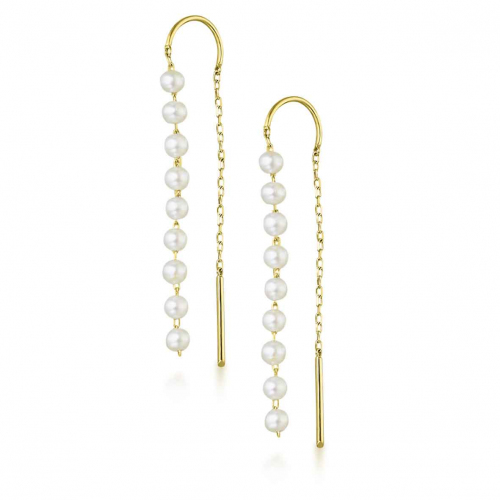 Boucles d'Oreilles Pendantes Perles