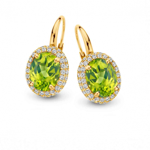 Boucles d'oreilles pridot et diamants - One More