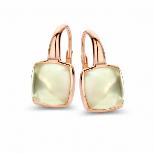 Boucles d'oreilles Prasiolite sur nacre One More