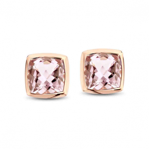 Boucles d'Oreilles Quartz Rose