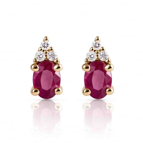 Boucle d'oreille rubis