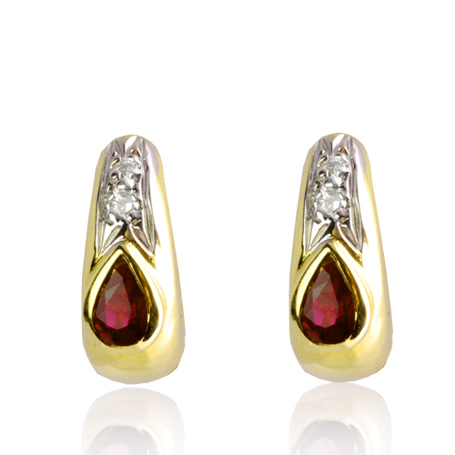 Boucles d'oreilles rubis