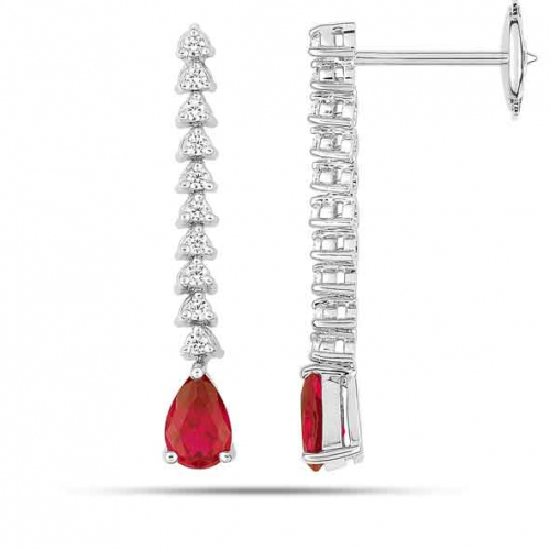 Boucles d'oreilles Rubis