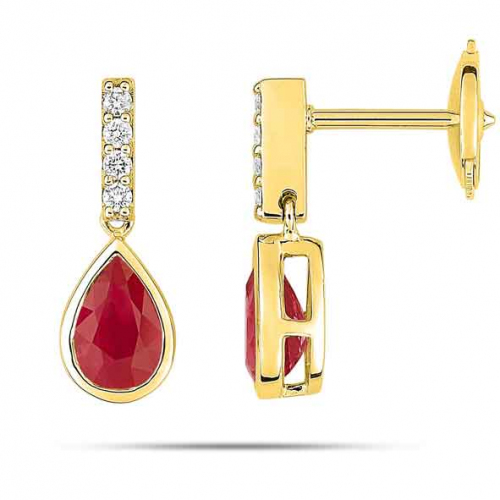 Boucles d'oreilles Rubis