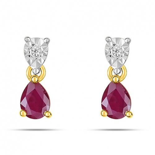 Boucles d'Oreilles Rubis