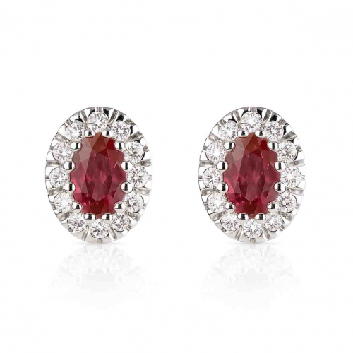 Boucles d'oreilles rubis