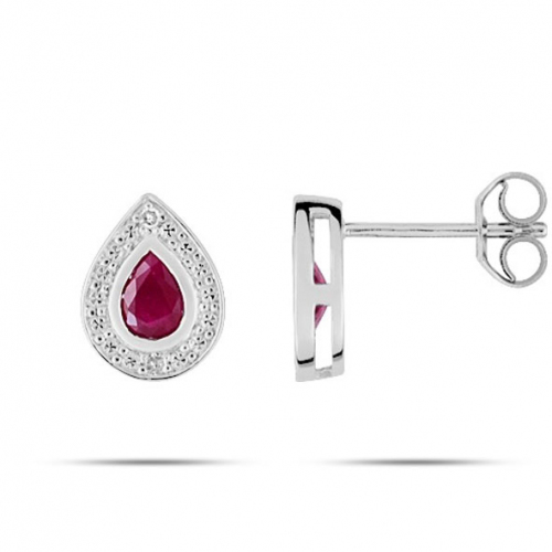 Boucles d'Oreilles Rubis