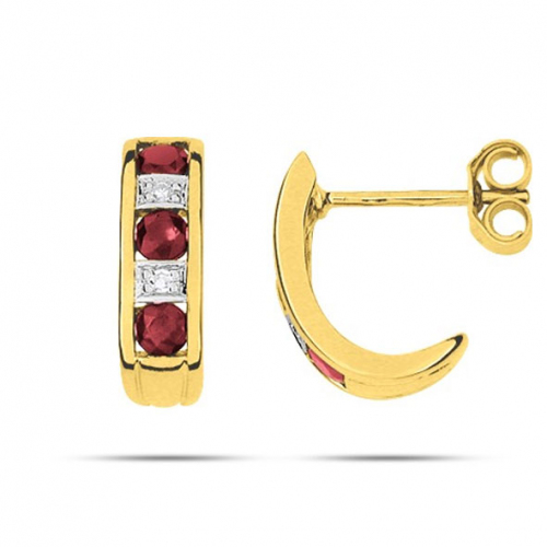 Boucles d'Oreilles Rubis
