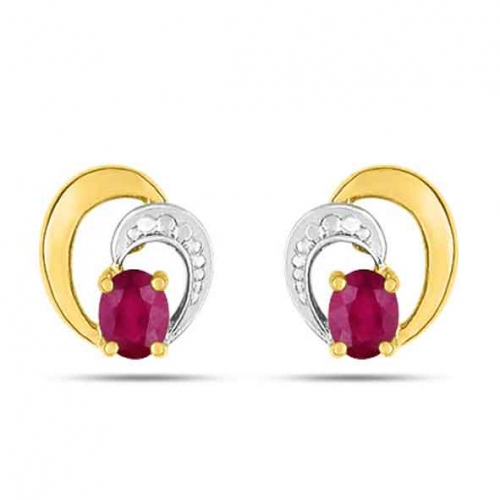 Boucles d'Oreilles Rubis