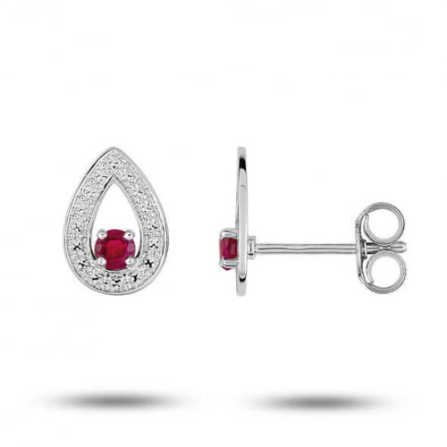 Boucles d'oreilles Rubis
