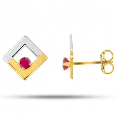 Boucles d'oreilles Rubis