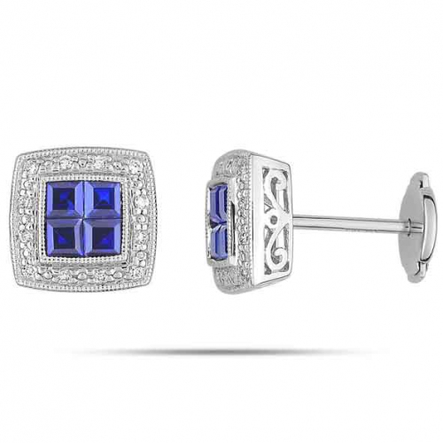 Boucles d'oreilles Saphir