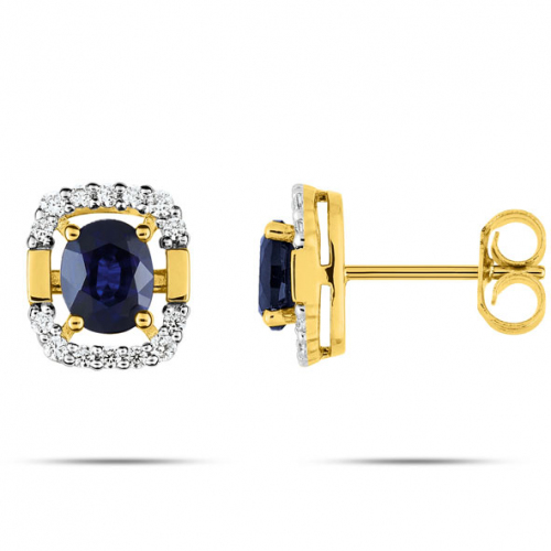 Boucles d'Oreilles Saphir