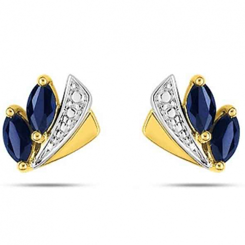  Boucles d'Oreilles Saphir