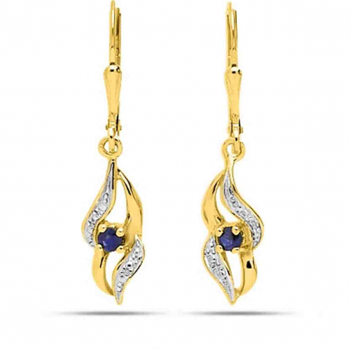 Boucles d'Oreilles Saphir