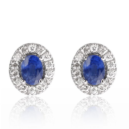 Boucles d'oreilles saphirs
