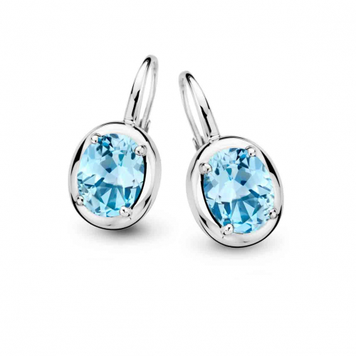 Boucles d'oreilles Topaze bleue Sky Blue- One More