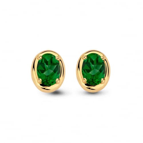 Boucles d'oreilles tourmaline verte One More