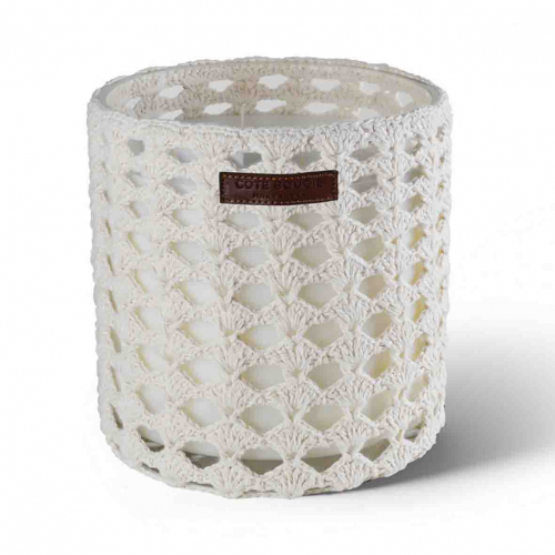 Bougie Parfum�e - Fleur d'Oranger - Macram� XL