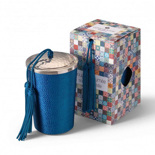 Bougie Parfume Sabra Maillechort - Ambre - Bleu - 