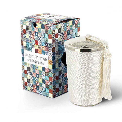 Bougie Parfum�e Sabra Maillechort - Fleur d'oranger - Blanc - 